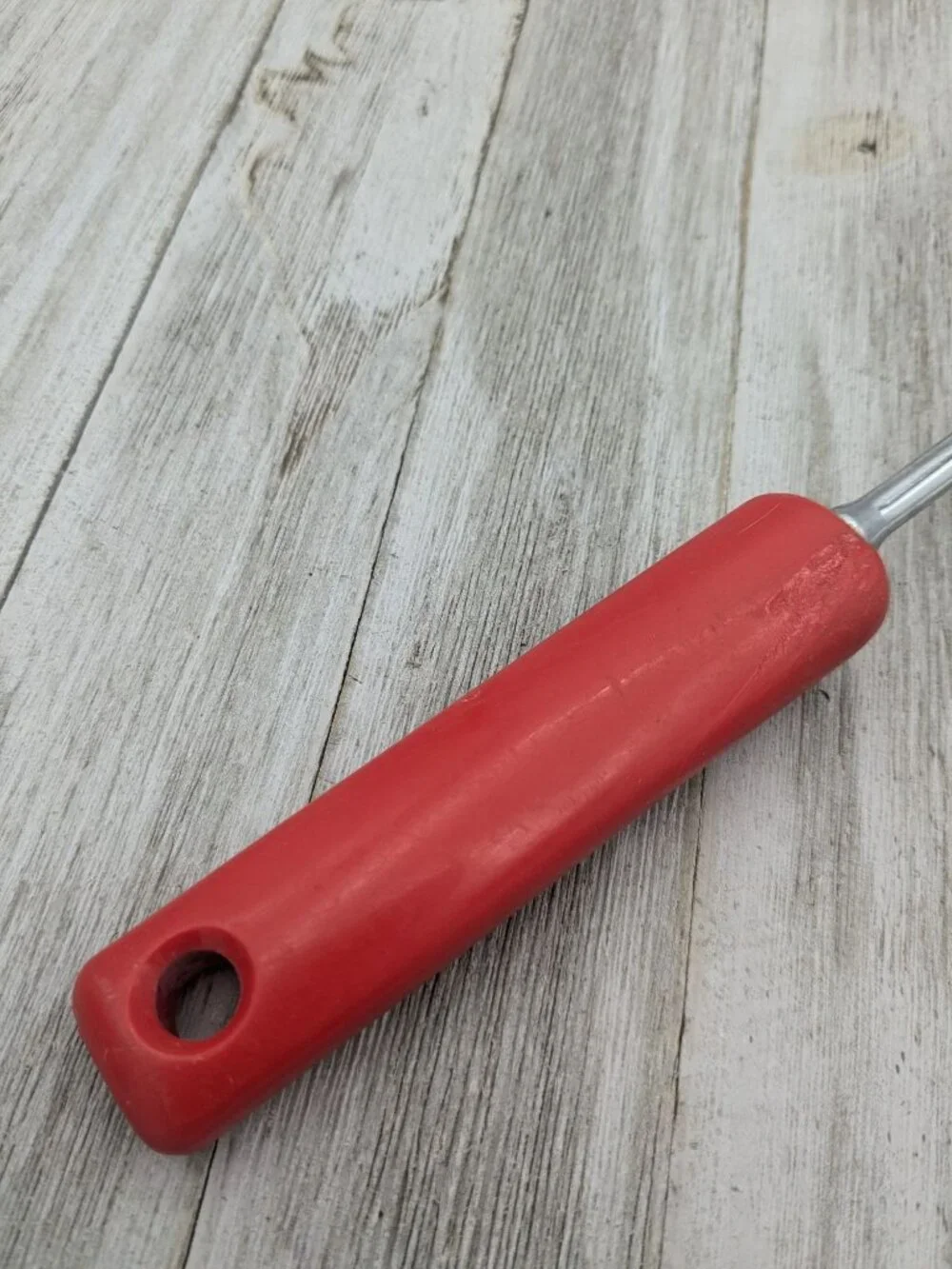 Vintage Ekco Solid Serving Spoon Red Handle Nylon 11 1/4
